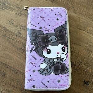 Kuromi wallet by sanrio with zip
